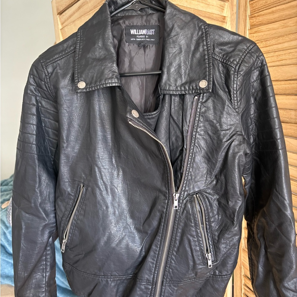 William Rast Faux Black Leather Jacket